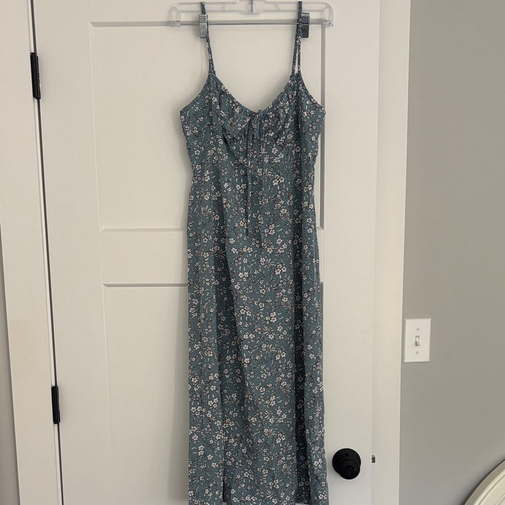 SHEIN Floral Patterned Dress in Light Blue